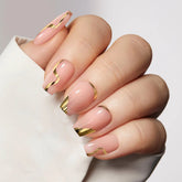 Golden Hour Square Nails - Press On Nails | Long Lasting & Reusable Nail Pop Studio